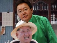 Создать мем Kim Jong Un and Tsakhiagiin Elbegdorj in Mr Bean
