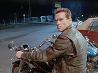 Создать мем Terminator 2 - Harley-Davidson Fat Boy
