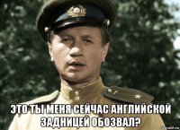 это ты меня сейчас английской задницей обозвал?
