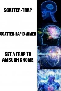 scatter-trap scatter-rapid-aimed set a trap to ambush gnome 