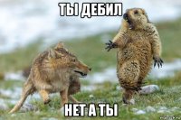 ты дебил нет а ты