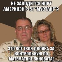 не заводится норт америкэн p-51 "мустанг"? это всё твоя двойка за контрольную по математике виновата!