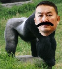 Создать мем Battulga the angry gorilla
