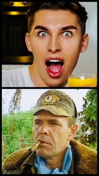 Создать мем Генерал и Мирос