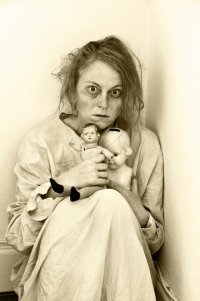 Создать мем Психбольная