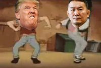 Создать мем Trump and Battulga in Sparta Remix