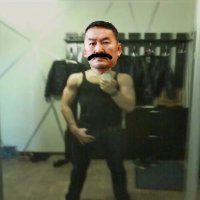 Создать мем Злой Халтмаагийн Баттулга с большой головой качок