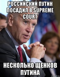 российский путин посадил в supreme court несколько щенков путина