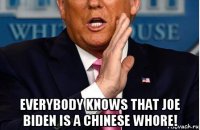  everybody knows that joe biden is a chinese whore!