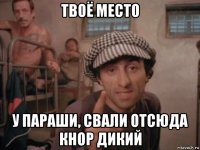 твоё место у параши, свали отсюда кнор дикий