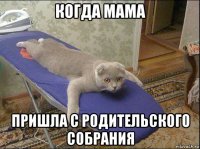 когда мама пришла с родительского собрания