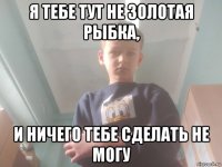 я тебе тут не золотая рыбка, и ничего тебе сделать не могу