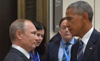 Создать мем Обама-путин