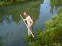 Создать мем Очистка водоема