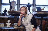 Создать мем Советская школьница