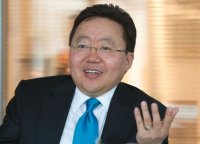 Создать мем Ts Elbegdorj USA visit