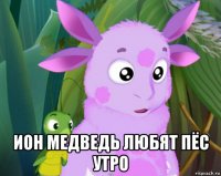  ион медведь любят пёс утро
