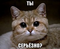 ты серьёзно?