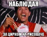 наблюдая за цирком на рисоваче
