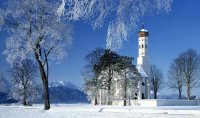 Создать мем Зимняя картина
