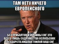 там нету ничего европейского без прибалтов и украины снг это всего-лишь содружества ослоёбских государств.кишлак гнилой ваш снг