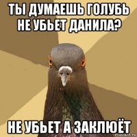 ты думаешь голубь не убьет данила? не убьет а заклюёт