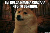 ты когда ммама сказала что-то обидное 