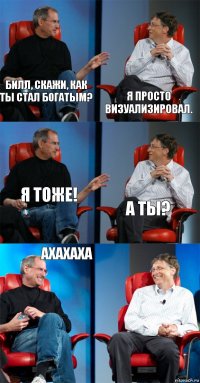 Билл, скажи, как ты стал богатым? Я просто визуализировал. Я тоже! А ты? ахахаха 