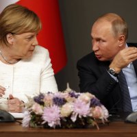 Создать мем Путин и ангела