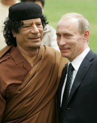 Создать мем Путин и каддафи