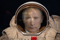 Создать мем Путин в космосе