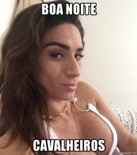 boa noite cavalheiros