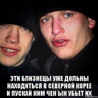  эти близнецы уже дольны находиться в северной корее и пускай ким чен ын убьет их