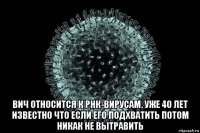  вич относится к рнк-вирусам. уже 40 лет известно что если его подхватить потом никак не вытравить