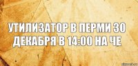 Утилизатор в Перми 30 декабря в 14:00 на че