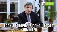  если я говорю: ёб локо. что это значит?