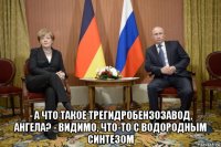  - а что такое трегидробензозавод, ангела? - видимо, что-то c водородным синтезом