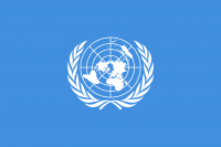 Создать мем Флаг Организации Объединённых Наций