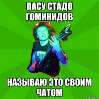 пасу стадо гоминидов называю это своим чатом