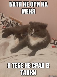 батя не ори на меня я тебе не срал в тапки