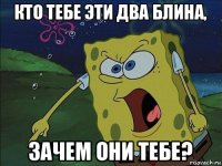 кто тебе эти два блина, зачем они тебе?