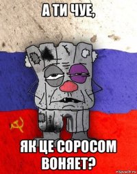 а ти чуе, як це соросом воняет?