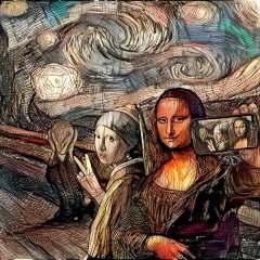 Монализа селфи