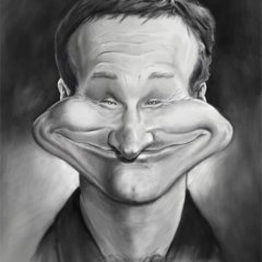 Человек растягивает лицо