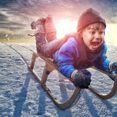 Санки лечу с горы
