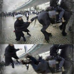 Получил по бороде