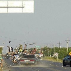 Сбил велосипедистов