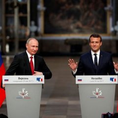 Президент Франции говорит Лучший Доброй Путин