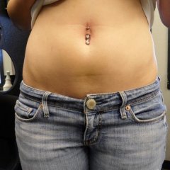 Young Girls Belly Piercing