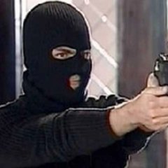Robber with a gun